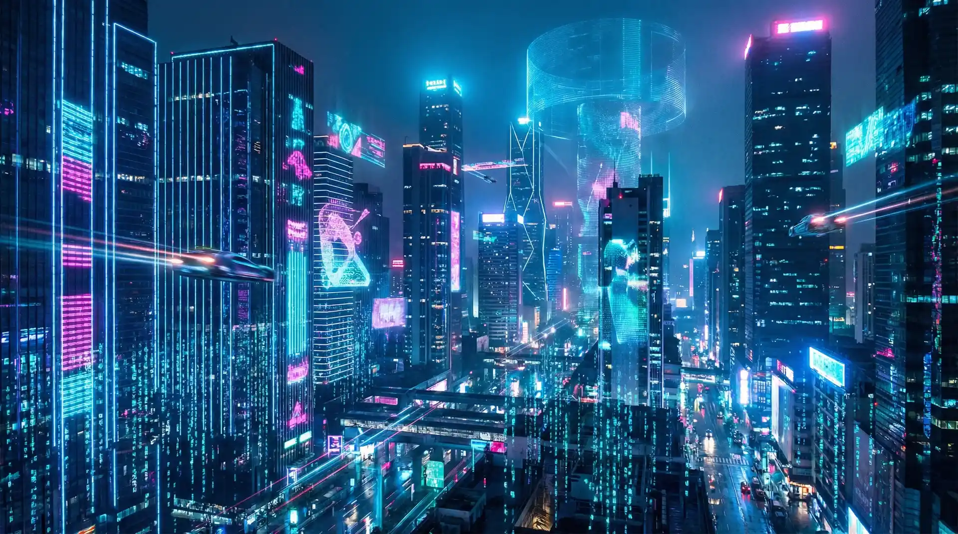 问鼎娱乐 - 赛博朋克报纸都市夜景